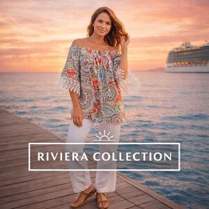 Riviera Collection – Dockside Paisley Lace Tunic L/XL